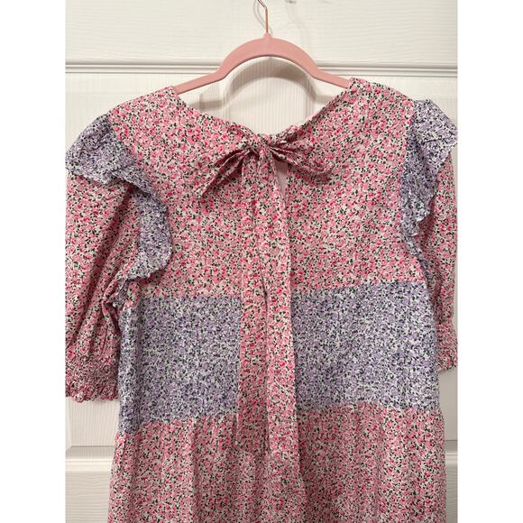 Floral Maxi Dress in Pink and Blue - Picture 8 of 11